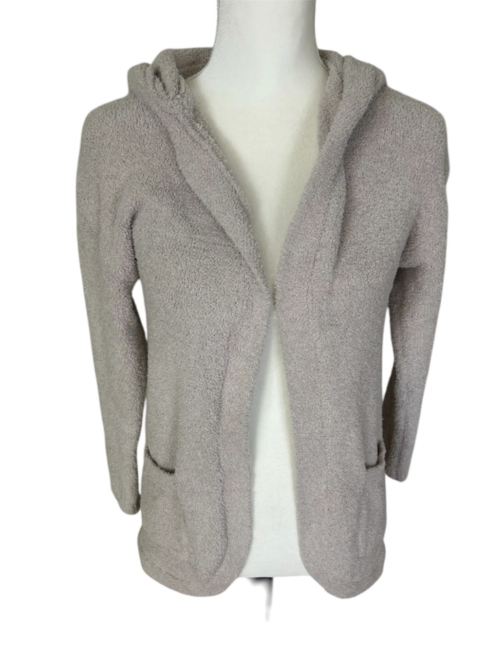 Rumi & Ryder Cozy Hooded Open-Front girls Sweater Cardigan - Taupe